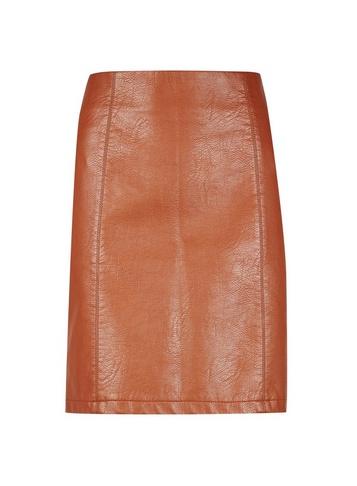 Dorothy Perkins *tall Tan Pu Mini Skirt