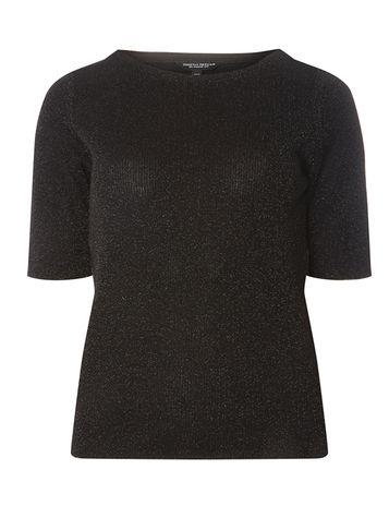 Dorothy Perkins Black Sparkle Knitted T-shirt