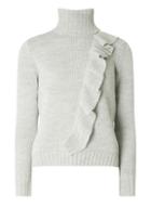 Dorothy Perkins *only Grey Roll Neck Ruffle Jumper