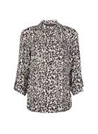 Dorothy Perkins Brown Leopard Print Roll Sleeve Shirt