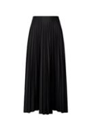 Dorothy Perkins Black Jersey Pleat Midi Skirt