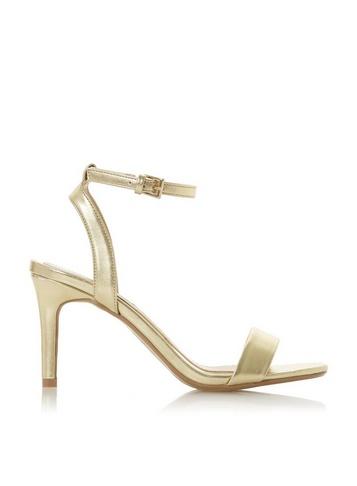 *head Over Heels By Dune Gold Milania Heel Sandals