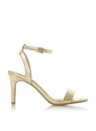 *head Over Heels By Dune Gold Milania Heel Sandals