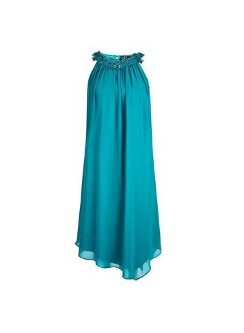 *showcase Green Trapeze Dress