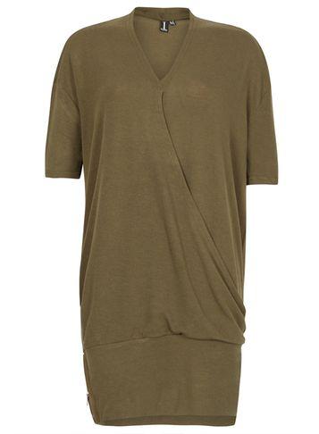 Dorothy Perkins *izabel London Khaki Crossover Wrap Top