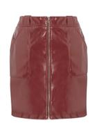 Dorothy Perkins Red Leather Look Mini Skirt