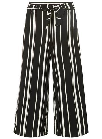Dorothy Perkins Black And White Striped Crop Trousers