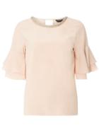 Dorothy Perkins Nude Ruffle Embellished Top