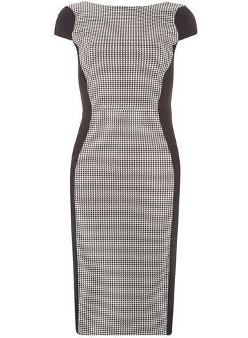 Dorothy Perkins Black Dogstooth Pencil Dress