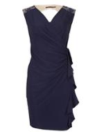 Dorothy Perkins *tenki Blue Plain Ruched Dress