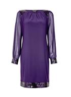 *billie & Blossom Purple Sequin Hem Shift Dres