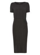 Dorothy Perkins *roman Originals Black Plisse Midi Dress