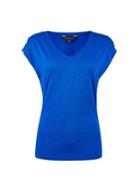 Dorothy Perkins Cobalt Slub Button T-shirt