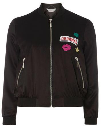 Dorothy Perkins Petite Badge Motif Bomber Jacket