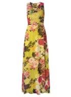 Dorothy Perkins *tall Lime Floral Print Maxi Dress