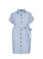 Dorothy Perkins *dp Curve Blue Stripe Print Shirt Dress