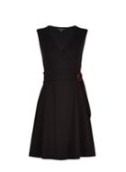 Dorothy Perkins Black Sleeveless Horn Wrap Dress