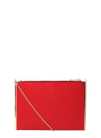 Dorothy Perkins Red Side Bar Chain Clutch