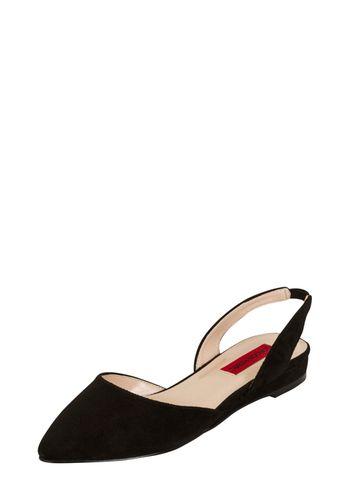 Dorothy Perkins *london Rebel Black Suede Sling Back Sandals