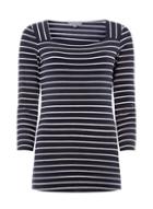 Dorothy Perkins *tall Black Striped Square Neck Top