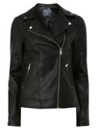 Dorothy Perkins *tall Black Faux-leather Biker Jacket
