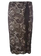 Dorothy Perkins Black And Nude Lace Skirt