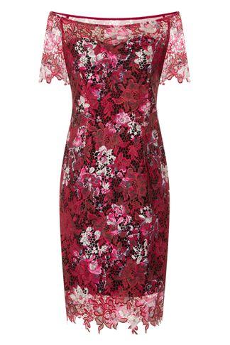 Dorothy Perkins *paper Dolls Multi Coloured Blossom Print Bardot Dress