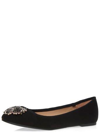 Dorothy Perkins Black Embellished Flat Pumps