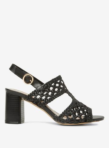 Dorothy Perkins Black Sammy Heeled Sandals