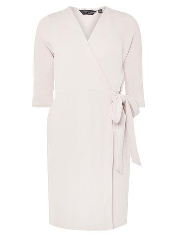 Dorothy Perkins Oyster Wrap Fit And Flare Dress