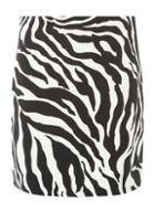 Dorothy Perkins Black Zebra Print Mini Skirt