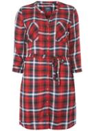 Dorothy Perkins *only Red Check Shirt Dress