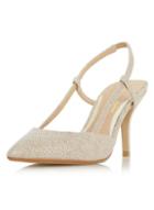 Dorothy Perkins *head Over Heels By Dune Gold Carris High Heel Court Shoes
