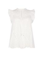 Dorothy Perkins Ivory Sparkle Frill Shell Top