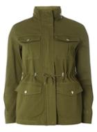 Dorothy Perkins Petite Khaki Zip Collar Shacket