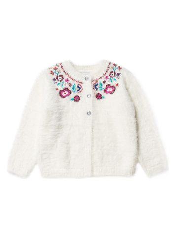 Dorothy Perkins *girls White Fluffy Cardigan