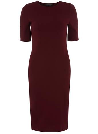 Dorothy Perkins Wine Textured Bodycon Dress
