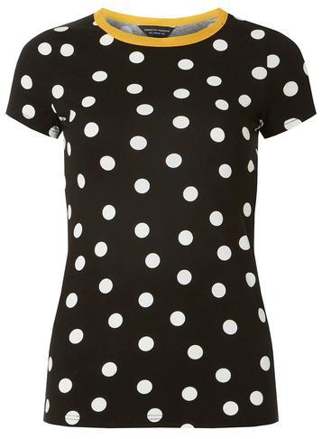 Dorothy Perkins Black Ivory Spot Print T-shirt
