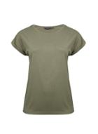 Dorothy Perkins *dp Curve Khaki Roll Sleeve T-shirt