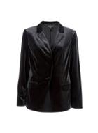 Dorothy Perkins Black Velvet Tailored Jacket