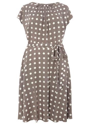 Dorothy Perkins *billie & Blossom Curve Grey Spotted Skater Dress
