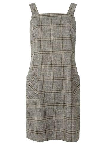 Dorothy Perkins Grey Checked Pinafore Dress