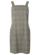 Dorothy Perkins Grey Checked Pinafore Dress