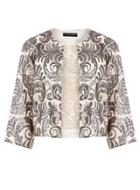 Dorothy Perkins Nude And Silver Sequin Jacket