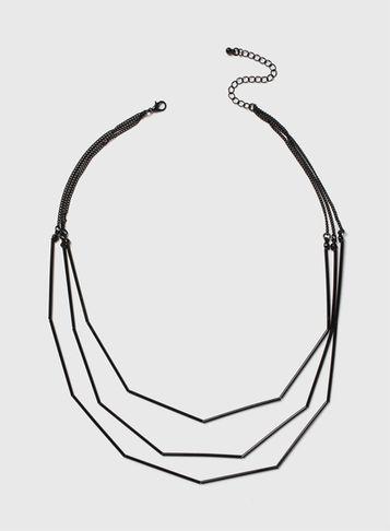 Dorothy Perkins Black Stick Multi-row Necklace