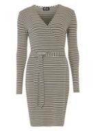 Dorothy Perkins *poppy Lux Black Cream Anita Wrap Dress