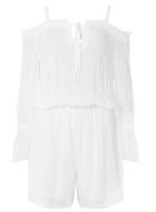 Dorothy Perkins *noisy May White Cold Shoulder Playsuit