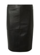 Dorothy Perkins *vila Black Pu Leather Pencil Skirt