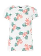Dorothy Perkins Ivory Tropical Print T-shirt