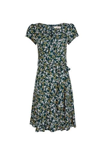 *billie & Blossom Teal Blue Floral Print Skater Dress